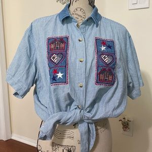 Vintage Patriotic Buttondown